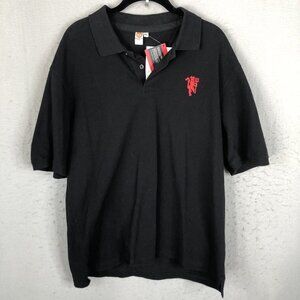 Manchester United Polo Shirt Men XXL 2XL  Short Sleeve Embroidered Logo MUFC NEW